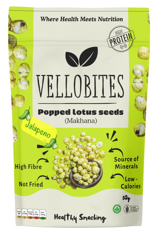 Vellobites Popped lotus seeds Jalapeno 50g